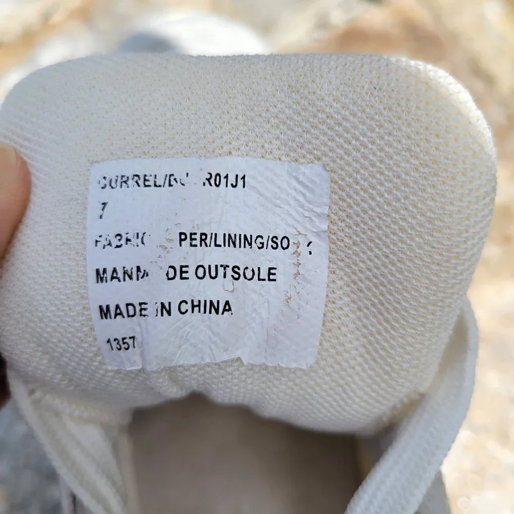 Madden Girl Chunky Platform Off White Gray Burrel Comfort Sneakers Size 7